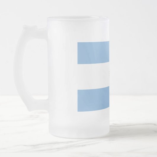 Frosted Glass Mok met vlag van Argentinië (Links)