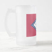Frosted Glass Mok met vlag van Arkansas, Verenigde (Links)