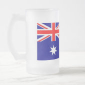 Frosted Glass Mok met vlag van Australië (Links)