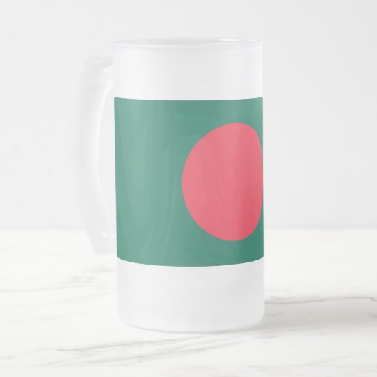 Frosted Glass Mok met vlag van Bangladesh (Voorkant links)