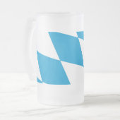 Frosted Glass Mok met vlag van Beieren (Voorkant links)