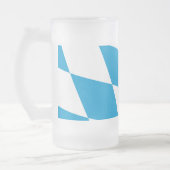 Frosted Glass Mok met vlag van Beieren (Links)