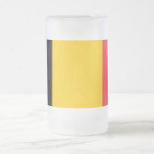Frosted Glass Mok met vlag van België (Center)