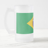 Frosted Glass Mok met vlag van Brazilië (Links)