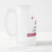 Frosted Glass Mok met vlag van Californië, Verenig (Links)