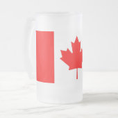Frosted Glass Mok met vlag van Canada (Voorkant links)
