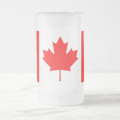 Frosted Glass Mok met vlag van Canada (Center)