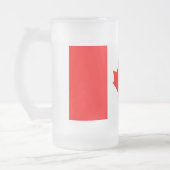 Frosted Glass Mok met vlag van Canada (Links)