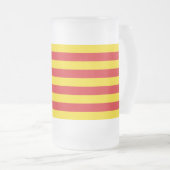 Frosted Glass Mok met vlag van Catalonië (Voorkant rechts)