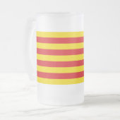 Frosted Glass Mok met vlag van Catalonië (Voorkant links)