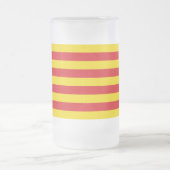 Frosted Glass Mok met vlag van Catalonië (Center)