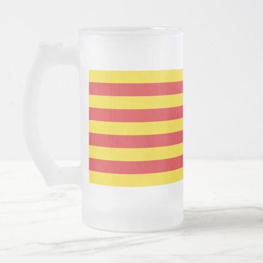 Frosted Glass Mok met vlag van Catalonië (Links)