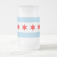 Frosted Glass Mok met vlag van Chicago, Verenigde