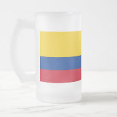 Frosted Glass Mok met vlag van Colombia (Links)