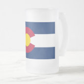 Frosted Glass Mok met vlag van Colorado, Verenigde (Voorkant rechts)