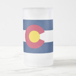Frosted Glass Mok met vlag van Colorado, Verenigde