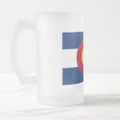 Frosted Glass Mok met vlag van Colorado, Verenigde (Links)