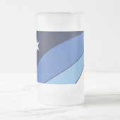 Frosted Glass Mok met vlag van Columbia, SC (Center)