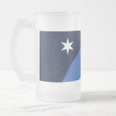 Frosted Glass Mok met vlag van Columbia, SC (Links)