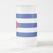 Frosted Glass Mok met vlag van Cuba (Center)