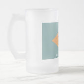 Frosted Glass Mok met vlag van Delaware, Verenigde (Links)