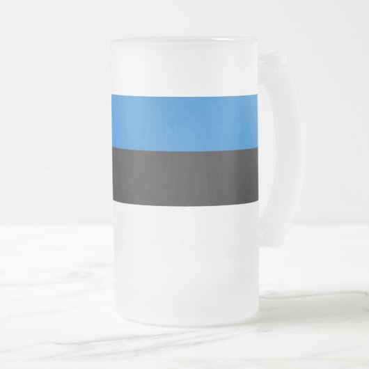 Frosted Glass Mok met vlag van Estland (Voorkant rechts)