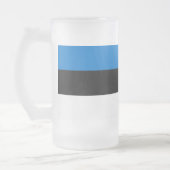 Frosted Glass Mok met vlag van Estland (Links)