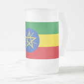 Frosted Glass Mok met vlag van Ethiopië (Voorkant rechts)