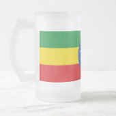 Frosted Glass Mok met vlag van Ethiopië (Links)