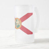 Frosted Glass Mok met vlag van Florida, USA (Voorkant rechts)
