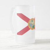 Frosted Glass Mok met vlag van Florida, USA (Voorkant links)