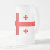 Frosted Glass Mok met vlag van Georgië (Voorkant rechts)