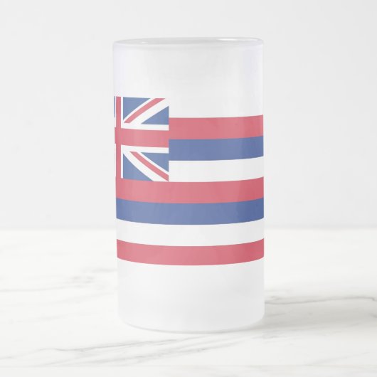 Frosted Glass Mok met vlag van Hawaï, Verenigde St (Center)