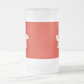 Frosted Glass Mok met vlag van Hongkong (Center)