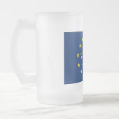 Frosted Glass Mok met vlag van Indiana, Verenigde (Links)