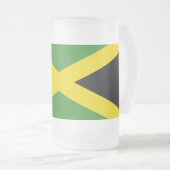 Frosted Glass Mok met vlag van Jamaica (Voorkant rechts)