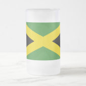 Frosted Glass Mok met vlag van Jamaica (Center)
