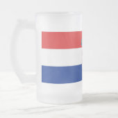Frosted Glass Mok met vlag van Kroatië (Links)