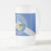 Frosted Glass Mok met vlag van Las Vegas, Verenigd (Voorkant rechts)