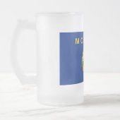 Frosted Glass Mok met vlag van Montana (Links)