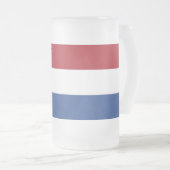 Frosted Glass Mok met vlag van Nederland (Voorkant rechts)