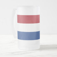 Frosted Glass Mok met vlag van Nederland
