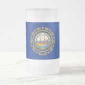 Frosted Glass Mok met vlag van New Hampshire (Center)