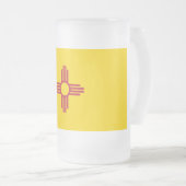 Frosted Glass Mok met vlag van New Mexico (Voorkant rechts)