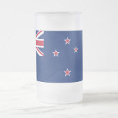 Frosted Glass Mok met vlag van Nieuw-Zeeland (Center)