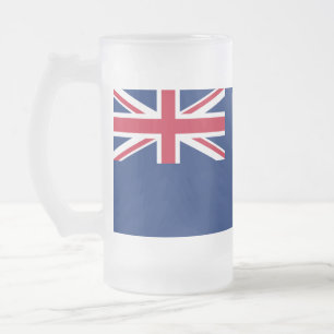 Frosted Glass Mok met vlag van Nieuw-Zeeland