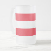 Frosted Glass Mok met vlag van Oostenrijk (Voorkant links)