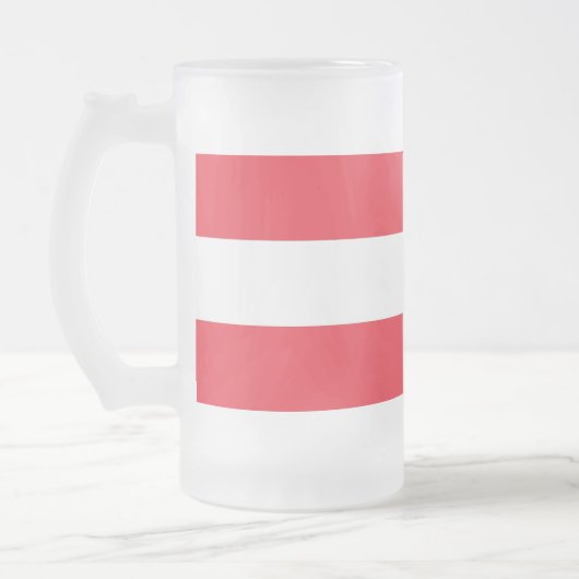 Frosted Glass Mok met vlag van Oostenrijk (Links)