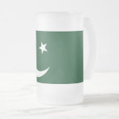 Frosted Glass Mok met vlag van Pakistan (Voorkant rechts)