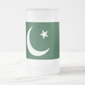 Frosted Glass Mok met vlag van Pakistan (Center)